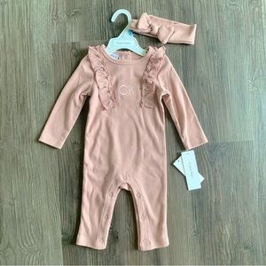 Calvin Klein 6/9 Mo Bodysuit with Bow NWT